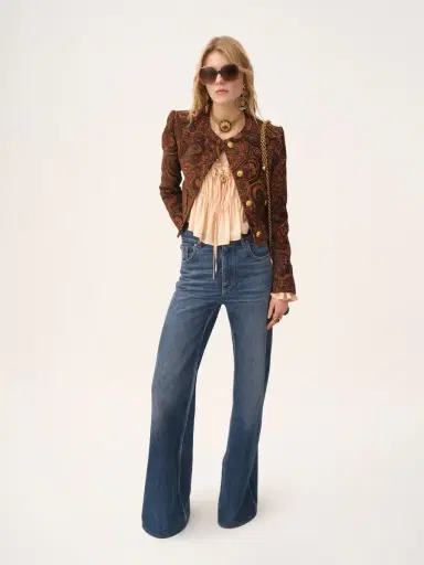 Chloé Scoop-neck cropped top in silk georgette & lace | Thumbnail 3 Chloé Scoop-neck cropped top in silk georgette & lace | Thumbnail 3