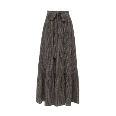 Chloé Gathered midi skirt in crêpe de chine | Thumbnail 1 Chloé Gathered midi skirt in crêpe de chine | Thumbnail 1