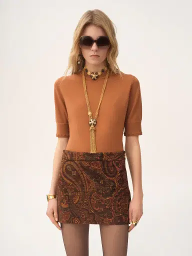 Chloé Straight mini skirt in tapestry jacquard | Thumbnail 4 Chloé Straight mini skirt in tapestry jacquard | Thumbnail 4