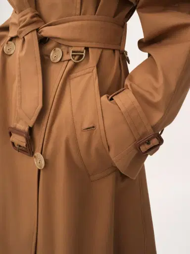 Chloé Long trench coat in cotton gabardine | Thumbnail 7 Chloé Long trench coat in cotton gabardine | Thumbnail 7