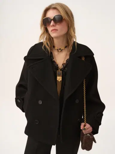 Chloé Oversized short coat in wool | Thumbnail 4 Chloé Oversized short coat in wool | Thumbnail 4