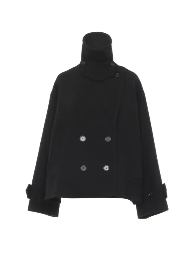 Oversized short coat in wool Oversized short coat in wool