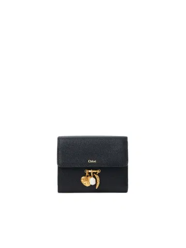 Chloé Small Chloé Charms tri-fold wallet in grained leather | Thumbnail 2 Chloé Small Chloé Charms tri-fold wallet in grained leather | Thumbnail 2