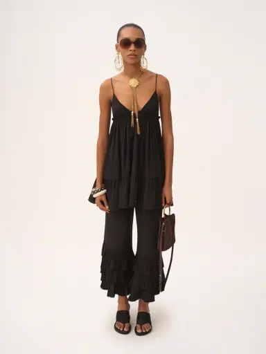 Chloé Fluid wide-leg pants in crêpe de chine | Thumbnail 3 Chloé Fluid wide-leg pants in crêpe de chine | Thumbnail 3