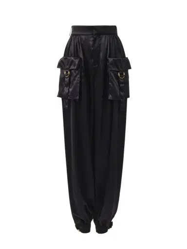 Chloé Fluid cargo pants in silk satin | Thumbnail 2 Chloé Fluid cargo pants in silk satin | Thumbnail 2