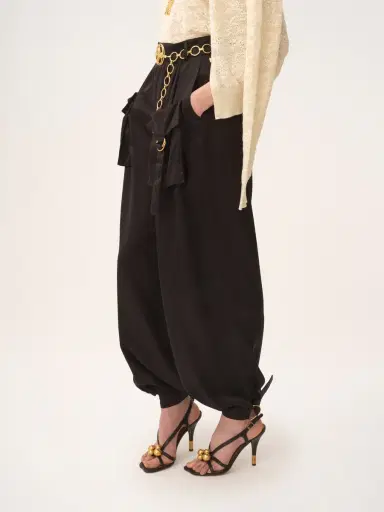 Chloé Fluid cargo pants in silk satin | Thumbnail 4 Chloé Fluid cargo pants in silk satin | Thumbnail 4