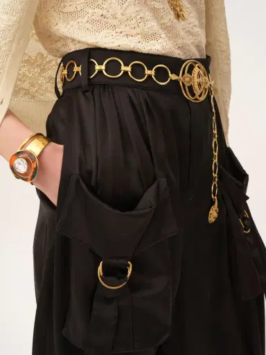 Chloé Fluid cargo pants in silk satin | Thumbnail 6 Chloé Fluid cargo pants in silk satin | Thumbnail 6