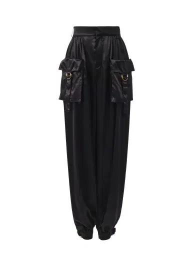 Chloé Fluid cargo pants in silk satin | Thumbnail 1 Chloé Fluid cargo pants in silk satin | Thumbnail 1