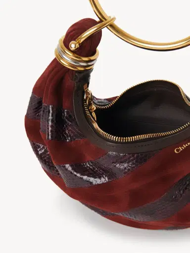 Chloé Mini Bracelet Hobo bag in suede leather & snakeskin | Thumbnail 7 Chloé Mini Bracelet Hobo bag in suede leather & snakeskin | Thumbnail 7