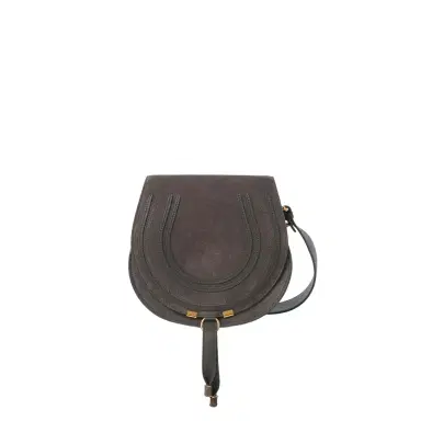 Chloé Marcie saddle bag in suede leather | Thumbnail 1 Chloé Marcie saddle bag in suede leather | Thumbnail 1