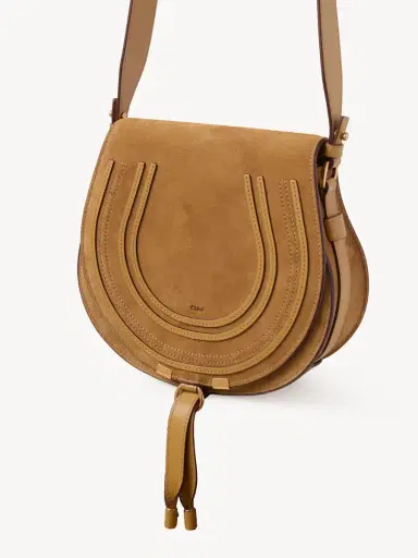 Chloé Marcie saddle bag in suede leather | Thumbnail 3 Chloé Marcie saddle bag in suede leather | Thumbnail 3