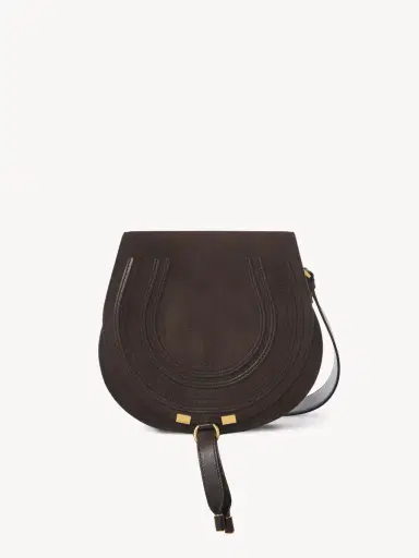 Chloé Marcie saddle bag in suede leather | Thumbnail 2 Chloé Marcie saddle bag in suede leather | Thumbnail 2