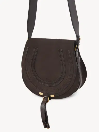 Chloé Marcie saddle bag in suede leather | Thumbnail 4 Chloé Marcie saddle bag in suede leather | Thumbnail 4