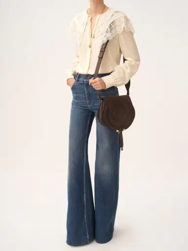Chloé Marcie saddle bag in suede leather | Thumbnail 8 Chloé Marcie saddle bag in suede leather | Thumbnail 8