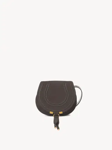 Chloé Small Marcie saddle bag in suede leather | Thumbnail 2 Chloé Small Marcie saddle bag in suede leather | Thumbnail 2