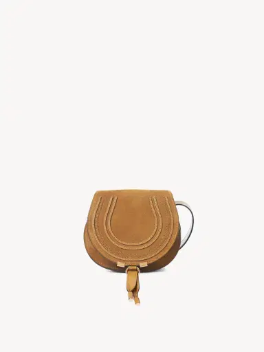Chloé Small Marcie saddle bag in suede leather | Thumbnail 2 Chloé Small Marcie saddle bag in suede leather | Thumbnail 2