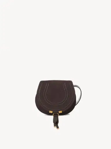 Chloé Small Marcie saddle bag in suede leather | Thumbnail 2 Chloé Small Marcie saddle bag in suede leather | Thumbnail 2