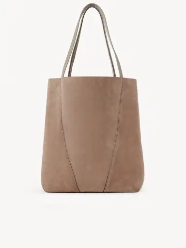 Chloé Large Chloé Spin tote bag in suede leather | Thumbnail 5 Chloé Large Chloé Spin tote bag in suede leather | Thumbnail 5
