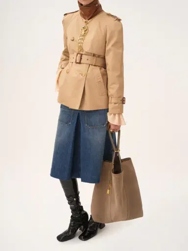 Chloé Large Chloé Spin tote bag in suede leather | Thumbnail 8 Chloé Large Chloé Spin tote bag in suede leather | Thumbnail 8