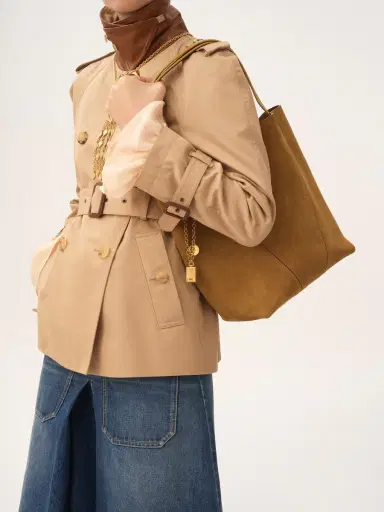 Chloé Chloé Spin tote bag in suede leather | Thumbnail 3 Chloé Chloé Spin tote bag in suede leather | Thumbnail 3