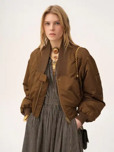 Chloé Bomber jacket in nylon | Thumbnail 4 Chloé Bomber jacket in nylon | Thumbnail 4