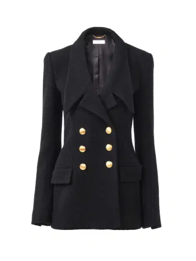 Chloé Double-breasted tailored jacket in wool bouclette | Thumbnail 2 Chloé Double-breasted tailored jacket in wool bouclette | Thumbnail 2