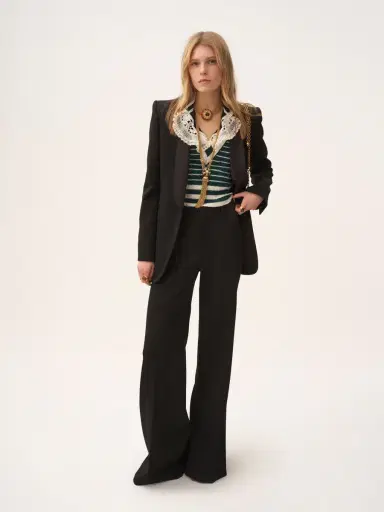 Chloé Tuxedo jacket in wool grain de poudre | Thumbnail 3 Chloé Tuxedo jacket in wool grain de poudre | Thumbnail 3