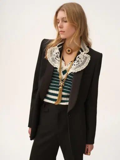 Chloé Tuxedo jacket in wool grain de poudre | Thumbnail 4 Chloé Tuxedo jacket in wool grain de poudre | Thumbnail 4