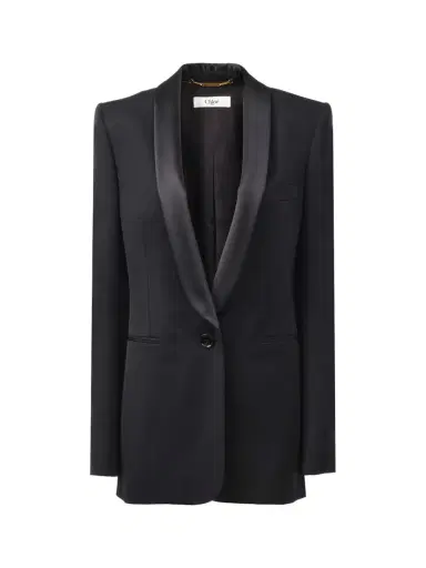 Chloé Tuxedo jacket in wool grain de poudre | Thumbnail 1 Chloé Tuxedo jacket in wool grain de poudre | Thumbnail 1