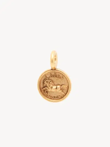 Chloé Alphabet Coin Horse charm in brass | Thumbnail 2 Chloé Alphabet Coin Horse charm in brass | Thumbnail 2