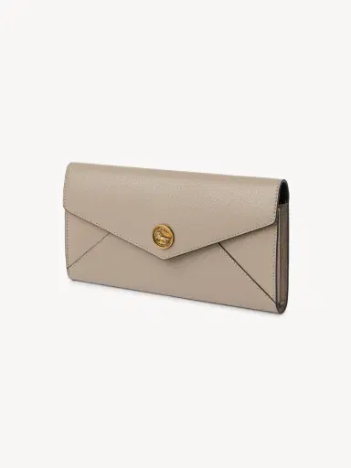 Chloé Envelope long wallet with flap in grained leather | Thumbnail 3 Chloé Envelope long wallet with flap in grained leather | Thumbnail 3