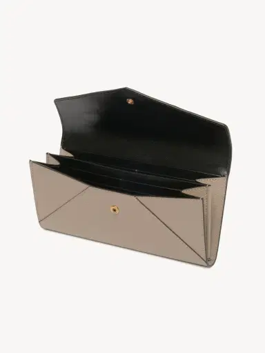 Chloé Envelope long wallet with flap in grained leather | Thumbnail 5 Chloé Envelope long wallet with flap in grained leather | Thumbnail 5