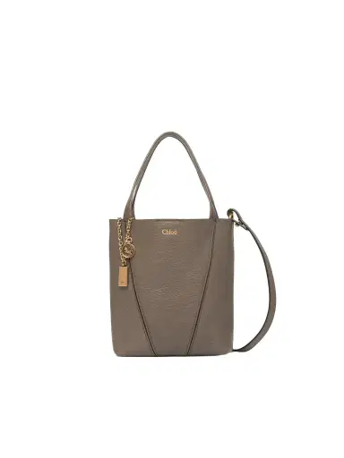 Chloé Small Chloé Spin tote bag in grained leather | Thumbnail 1 Chloé Small Chloé Spin tote bag in grained leather | Thumbnail 1