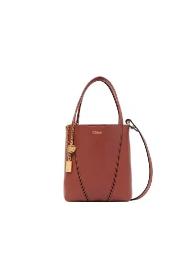 Chloé Small Chloé Spin tote bag in grained leather | Thumbnail 1 Chloé Small Chloé Spin tote bag in grained leather | Thumbnail 1