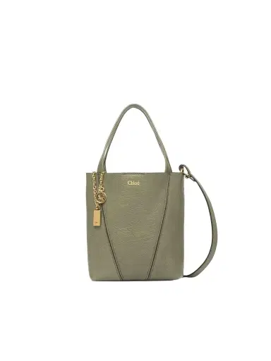 Chloé Small Chloé Spin tote bag in grained leather | Thumbnail 1 Chloé Small Chloé Spin tote bag in grained leather | Thumbnail 1