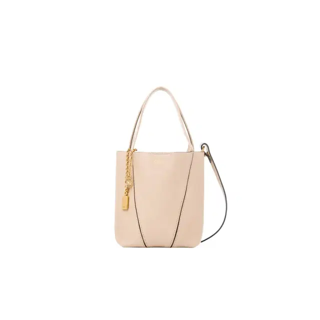Small Chloé Spin tote bag in grained leather Small Chloé Spin tote bag in grained leather