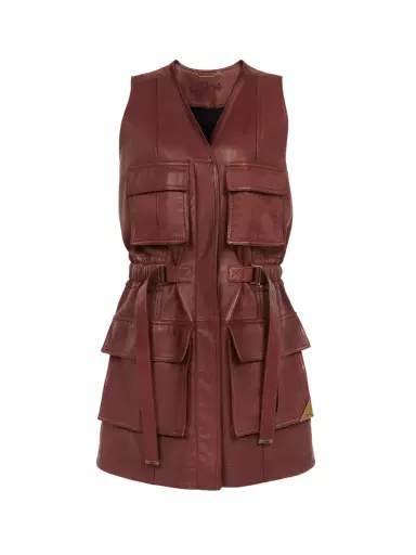 Chloé Utilitarian vest in leather | Thumbnail 2 Chloé Utilitarian vest in leather | Thumbnail 2