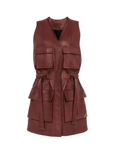 Chloé Utilitarian vest in leather | Thumbnail 1 Chloé Utilitarian vest in leather | Thumbnail 1