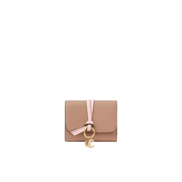 Small Alphabet tri-fold in grained leather Small Alphabet tri-fold in grained leather