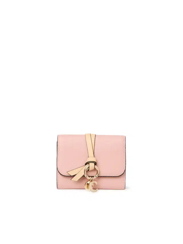 Small Alphabet tri-fold in grained leather Small Alphabet tri-fold in grained leather