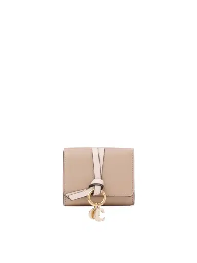 Chloé Mini Alphabet tri-fold in grained leather | Thumbnail 1 Chloé Mini Alphabet tri-fold in grained leather | Thumbnail 1