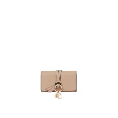 Chloé Alphabet key case in grained leather | Thumbnail 1 Chloé Alphabet key case in grained leather | Thumbnail 1