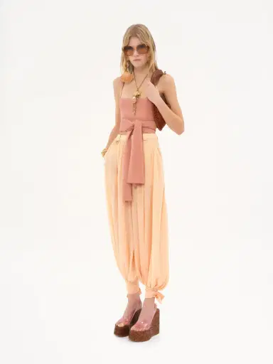 Chloé Fluid pleated pants in silk charmeuse | Thumbnail 3 Chloé Fluid pleated pants in silk charmeuse | Thumbnail 3