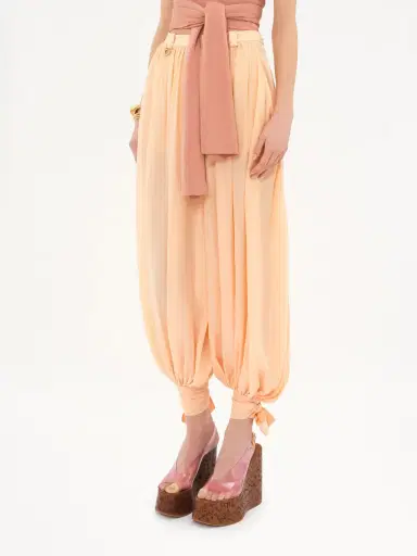 Chloé Fluid pleated pants in silk charmeuse | Thumbnail 4 Chloé Fluid pleated pants in silk charmeuse | Thumbnail 4