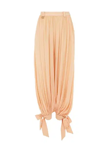Chloé Fluid pleated pants in silk charmeuse | Thumbnail 1 Chloé Fluid pleated pants in silk charmeuse | Thumbnail 1
