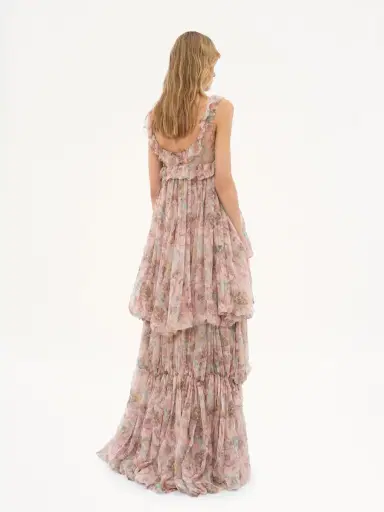 Chloé High-low ruffled dress in silk mousseline | Thumbnail 5 Chloé High-low ruffled dress in silk mousseline | Thumbnail 5