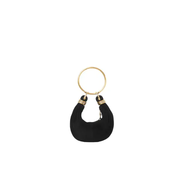 Mini Bracelet Hobo bag in suede leather Mini Bracelet Hobo bag in suede leather