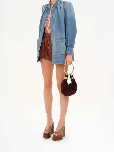 Chloé Mini Bracelet Hobo bag in suede leather | Thumbnail 8 Chloé Mini Bracelet Hobo bag in suede leather | Thumbnail 8