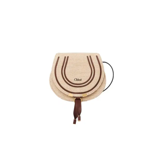 Small Marcie saddle bag in raffia-effect fibers Small Marcie saddle bag in raffia-effect fibers