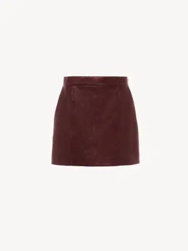 Chloé Straight mini skirt in leather | Thumbnail 2 Chloé Straight mini skirt in leather | Thumbnail 2
